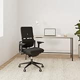Steelcase Please Ergonomischer Bürodrehstuhl mit höhenverstellbarer Lumbalstütze Onyx Schwarz, 66 x 64 x 108