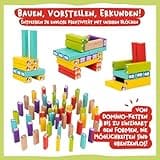 Nene Toys Pädagogisches Kinderspiel ab 3 Jahre - Wackelturm 4 in 1 aus Holz mit Farben und Tieren - Spielzeug für Mädchen und Jungs von 3 bis 9 Jahren - Stapelturm Holz Brettspiel