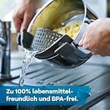 Netrox – Schnappsieb aus Silikon – Nudelsieb Aufsatz zum Einhängen in Topf & Pfanne – BPA-frei, spülmaschinenfestes Küchensieb Sieb – Abtropfsieb als Abgießhilfe für Töpfe Topfsieb