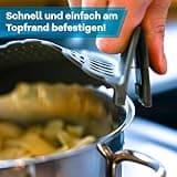 Netrox – Schnappsieb aus Silikon – Nudelsieb Aufsatz zum Einhängen in Topf & Pfanne – BPA-frei, spülmaschinenfestes Küchensieb Sieb – Abtropfsieb als Abgießhilfe für Töpfe Topfsieb