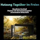 Portkeys HD7H Kamera Field Monitor 7 Zoll 1000 Nits Helligkeit, 4K HDMI Eingang Kamera Monitor mit Mattem Display Sonnenblende, für DSLR und spiegellose Kameras