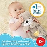 Fisher-Price Schlummer Otter Kuscheltier mit Atembewegung und Musik, Baby Erstausstattung, Neugeborene, Baby Spielzeug ab Geburt, Babyparty und Neugeborenen Geschenk, FXC66