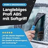 Lyvanas Eiskratzer Auto mit Besen TESTSIEGER 2025* - Ergonomischer Profi Schneebesen Auto schnell & stark - Langlebiger & schonender Scheibenkratzer Auto lang & vielseitig - stabiler Schnee Auto Besen