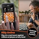GoChess Mini – Elektronisches Schachbrett mit KI, Beleuchtetes Schachset für Erwachsene & Kinder Aller Spielstärken mit Online-Spiel-App – Als Geschenk für Brettspielliebhaber