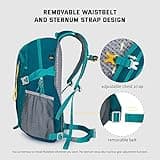 SKYSPER Leicht Wanderrucksack Klein Rucksack mit Rückenbelüftung Trekkingrucksack aus atmungsaktivem 3D Air Mesh Polyester Camping Outdoor Wandern Rucksack