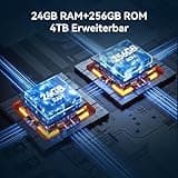 TABWEE Tablet mit Tastatur und Stift - 24 GB RAM+256 GB ROM (4 TB TF), Octa-Core, Android 15, Gemini AI, 10 Zoll, Widevine L1, 5000 mAh, 8 MP+ 5MP, Face ID, GPS(2J Garantie)